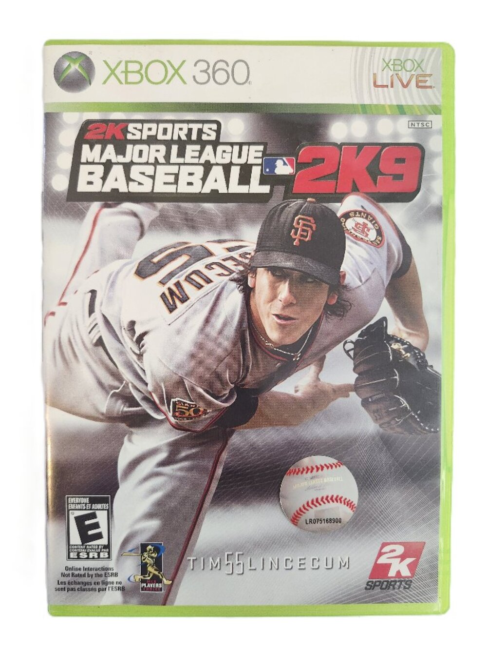 MLB 2K9 – Xbox 360 – Complete in Box – Tim Lincecum Cover – Excellent Condition